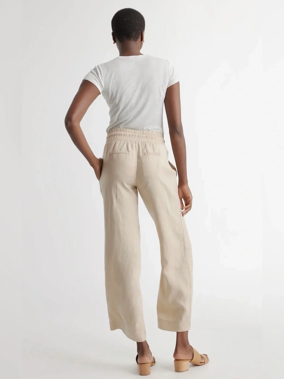 100% European Linen Wide Leg Pants - XL - Picture 6 of 12
